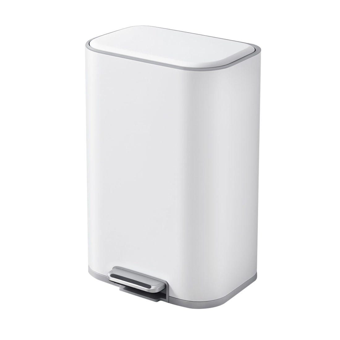 Cefito 30L Pedal Rubbish Bin Kitchen Trash Garbage Waste Can Soft Close White-Home &amp; Garden > Kitchen Bins > Pedal Bins-PEROZ Accessories