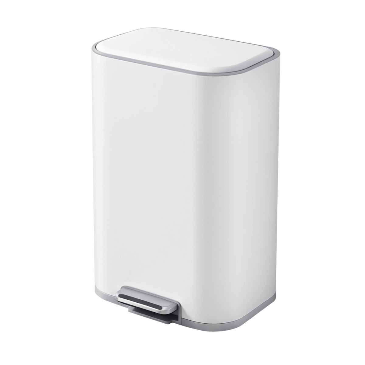 Cefito 30L Pedal Rubbish Bin Kitchen Trash Garbage Waste Can Soft Close White-Home &amp; Garden > Kitchen Bins > Pedal Bins-PEROZ Accessories