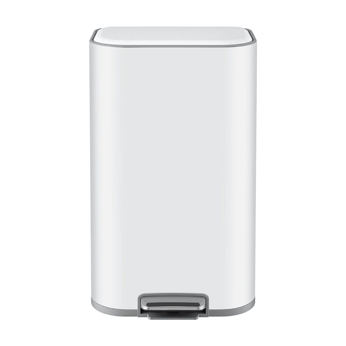 Cefito 30L Pedal Rubbish Bin Kitchen Trash Garbage Waste Can Soft Close White-Home &amp; Garden > Kitchen Bins > Pedal Bins-PEROZ Accessories