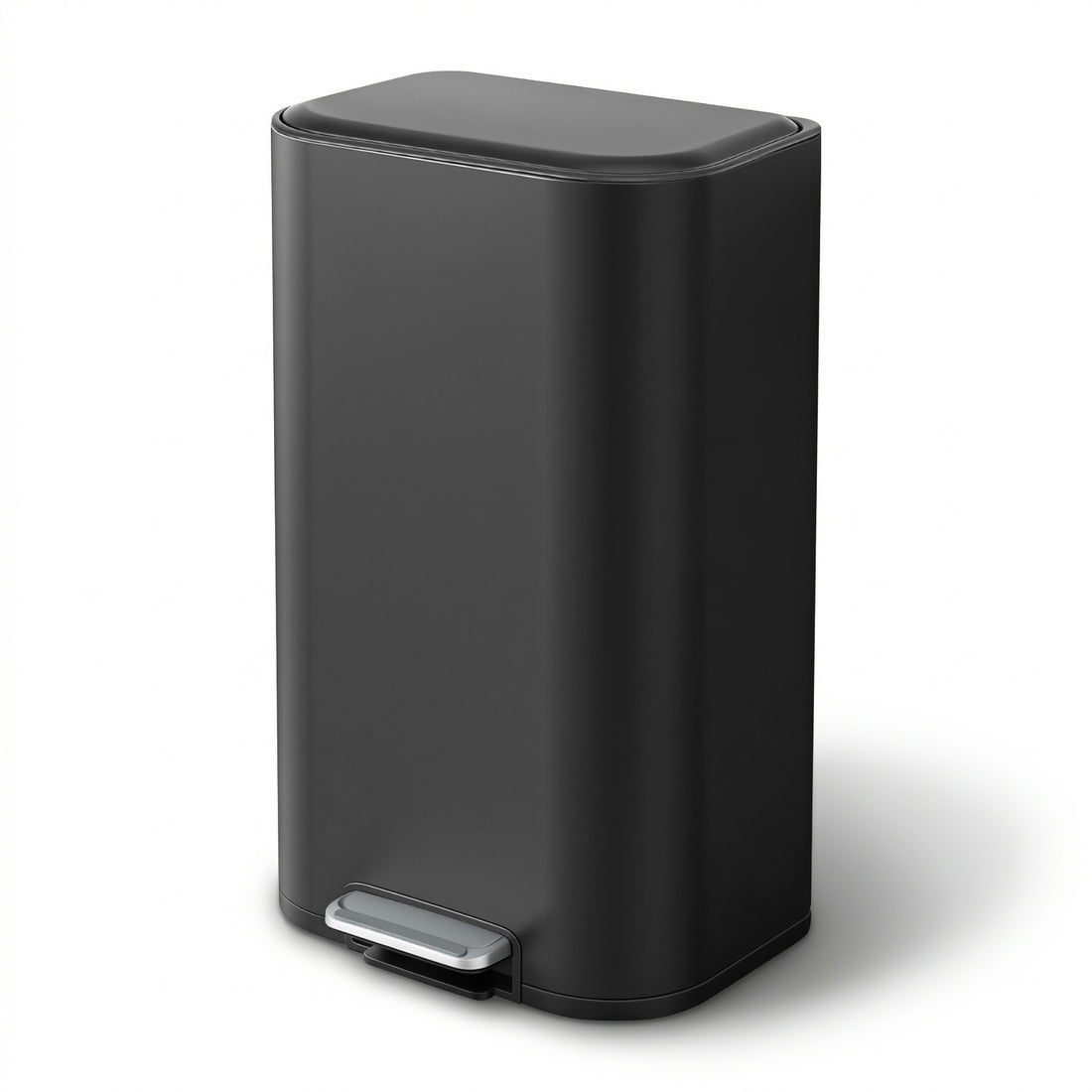 Cefito Kitchen Trash Can 40L Pedal Bins Rubbish Bin Steel with Soft Close Lid, Removable Inner Bucket, Rectangular Garbage Can Recycling Bin, Black-Home &amp; Garden > Kitchen Bins > Pedal Bins-PEROZ Accessories