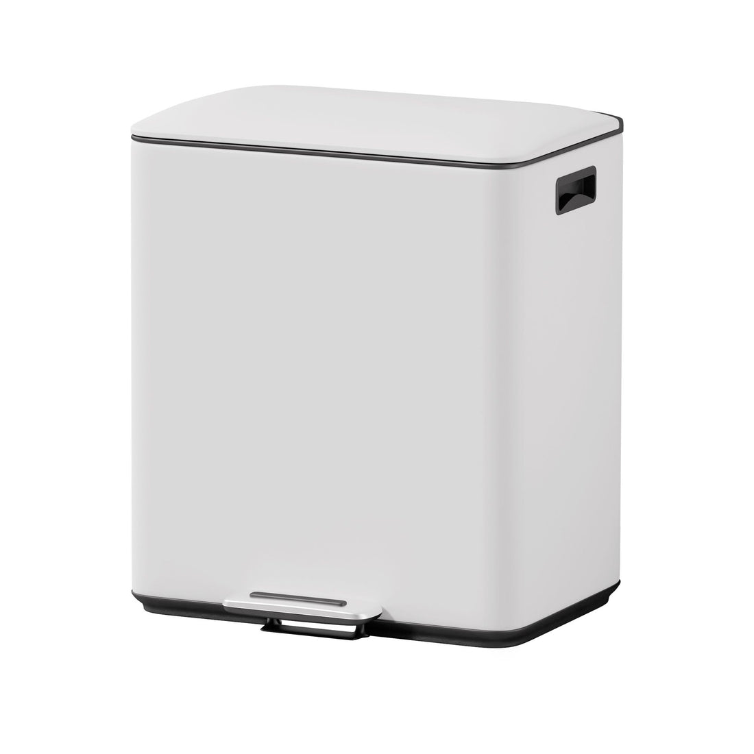 Cefito Pedal Bins Rubbish Bin Dual Compartment Waste Recycle Dustbins 40L White-Home &amp; Garden > Kitchen Bins > Pedal Bins-PEROZ Accessories