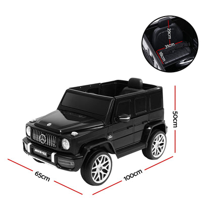 Kids Electric Ride On Car Mercedes-Benz Licensed AMG G63 Toy Cars 12V Black-Ride on Toys - Cars-PEROZ Accessories