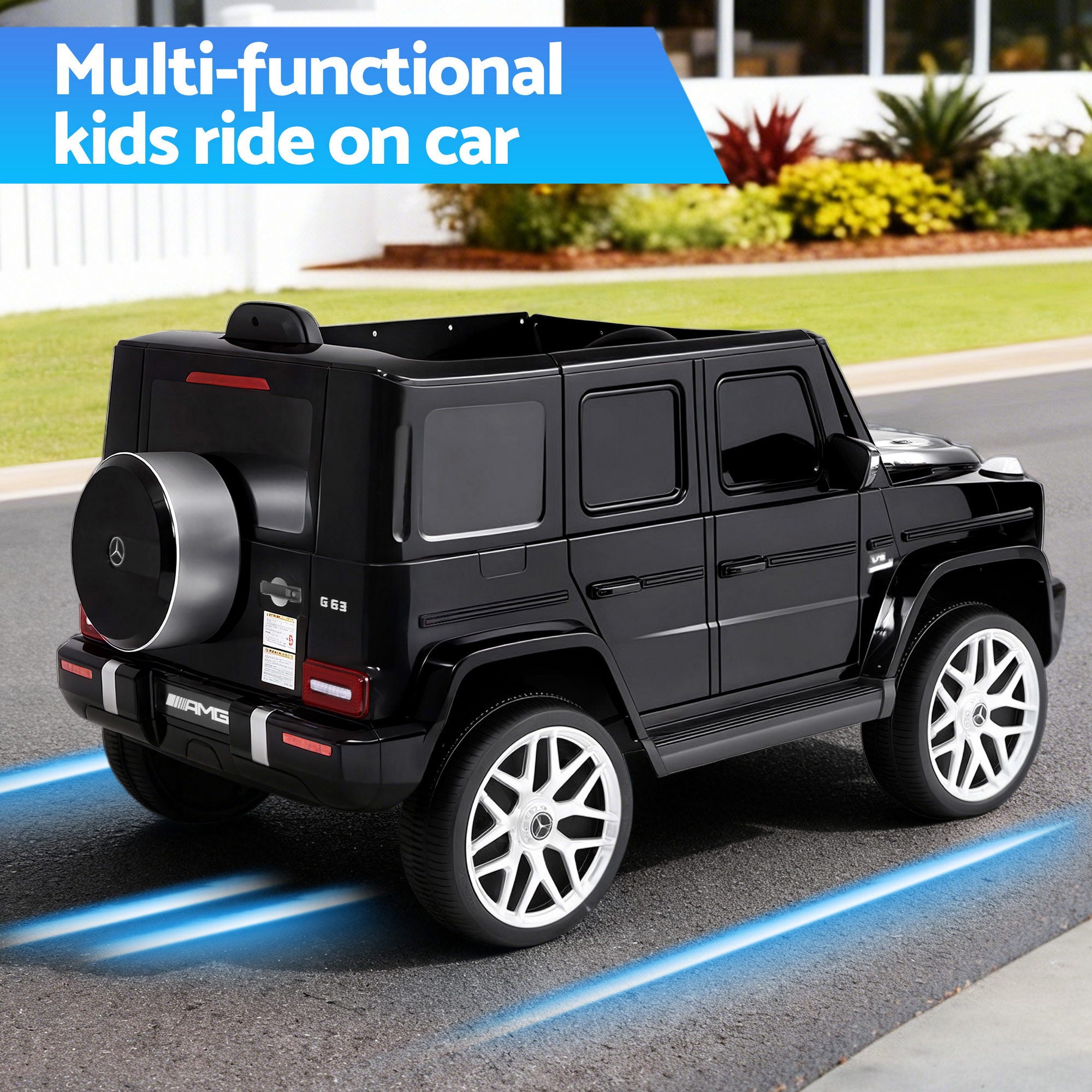 Kids Electric Ride On Car Mercedes-Benz Licensed AMG G63 Toy Cars 12V Black-Ride on Toys - Cars-PEROZ Accessories