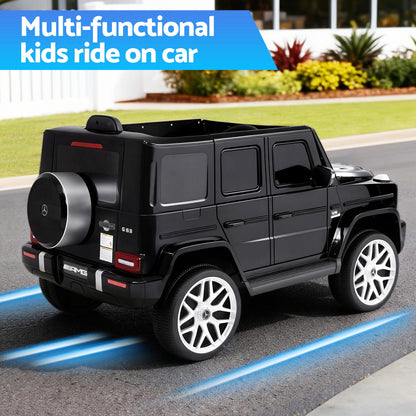Kids Electric Ride On Car Mercedes-Benz Licensed AMG G63 Toy Cars 12V Black-Ride on Toys - Cars-PEROZ Accessories