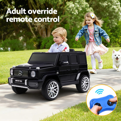 Kids Electric Ride On Car Mercedes-Benz Licensed AMG G63 Toy Cars 12V Black-Ride on Toys - Cars-PEROZ Accessories