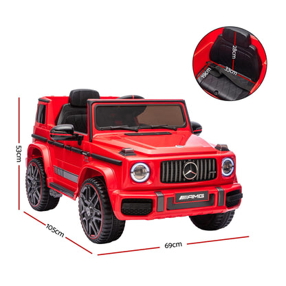 Kids Electric Ride On Car G63 Toy Cars Remote Control Red-Baby &amp; Kids > Ride On Cars, Go-karts &amp; Bikes > Ride On Cars-PEROZ Accessories