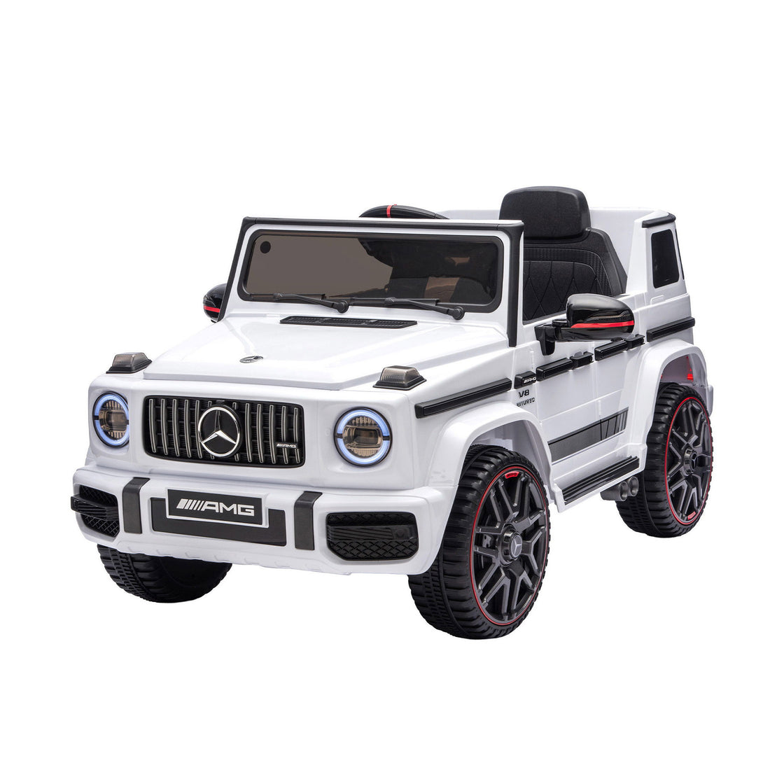 Kids Electric Ride On Car G63 Toy Cars Remote Control White-Baby &amp; Kids > Ride On Cars, Go-karts &amp; Bikes > Ride On Cars-PEROZ Accessories