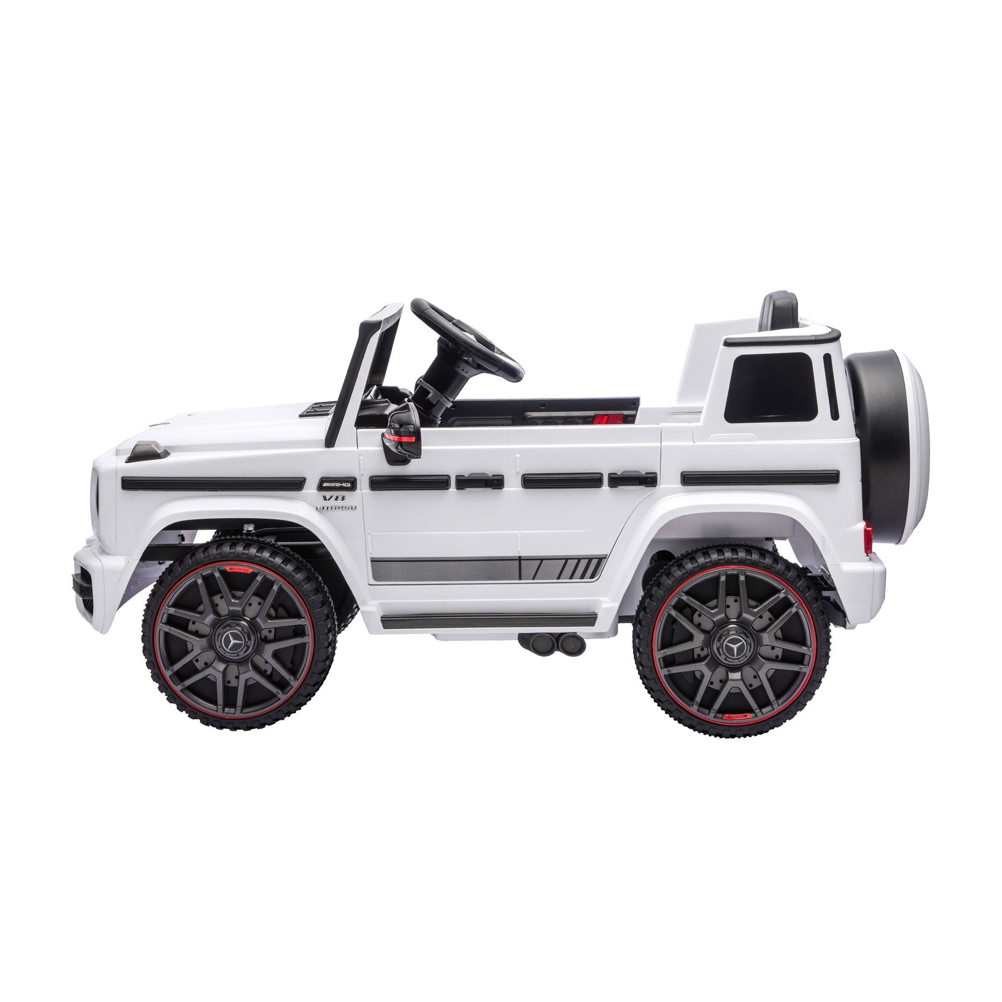 Kids Electric Ride On Car G63 Toy Cars Remote Control White-Baby &amp; Kids > Ride On Cars, Go-karts &amp; Bikes > Ride On Cars-PEROZ Accessories
