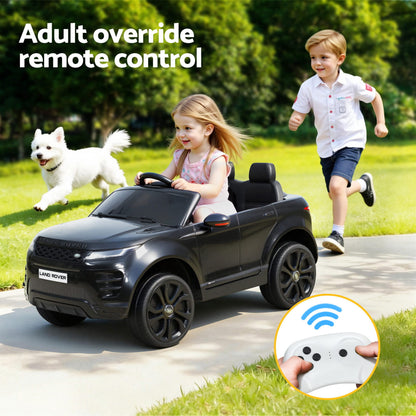 Kids Electric Ride On Car Land Rover Licensed Toy Cars Remote 12V Battery Black-Ride on Toys - Cars-PEROZ Accessories