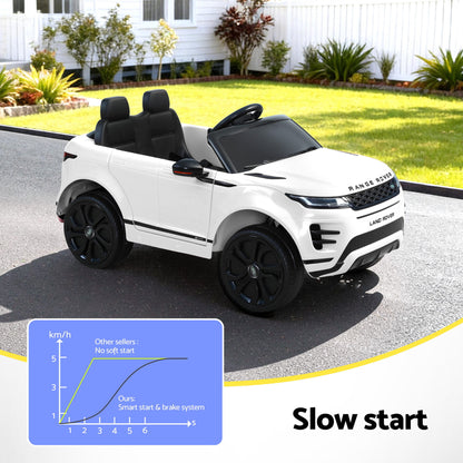 Kids Electric Ride On Car Land Rover Licensed Toy Cars Remote 12V Battery White-Ride on Toys - Cars-PEROZ Accessories
