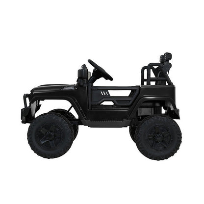 Rigo Kids Electric Ride On Car Jeep Toy Cars Remote 12V Black-Ride on Toys - Cars-PEROZ Accessories