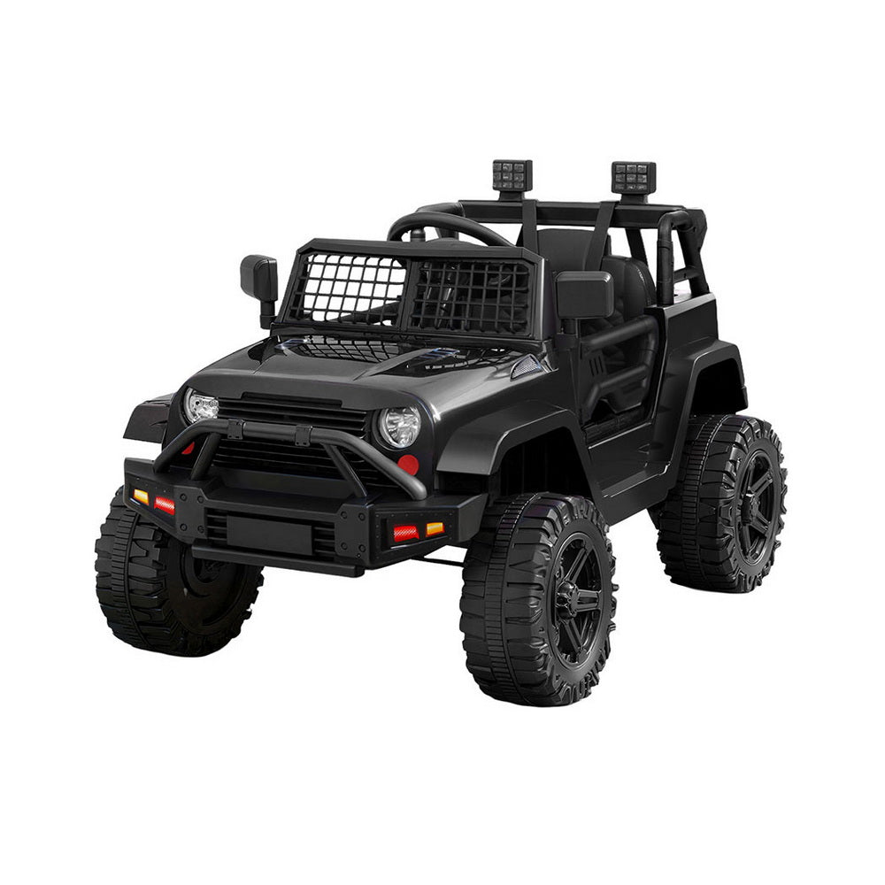 Rigo Kids Electric Ride On Car Jeep Toy Cars Remote 12V Black-Ride on Toys - Cars-PEROZ Accessories
