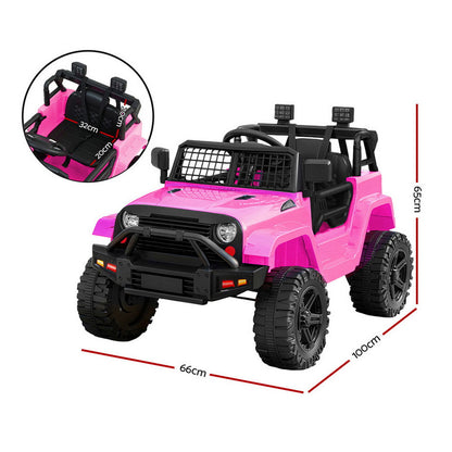 Rigo Kids Electric Ride On Car Jeep Toy Cars Remote 12V Pink-Ride on Toys - Cars-PEROZ Accessories