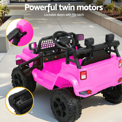 Rigo Kids Electric Ride On Car Jeep Toy Cars Remote 12V Pink-Ride on Toys - Cars-PEROZ Accessories