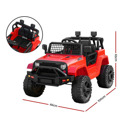 Rigo Kids Electric Ride On Car Jeep Toy Cars Remote 12V Red-Ride on Toys - Cars-PEROZ Accessories