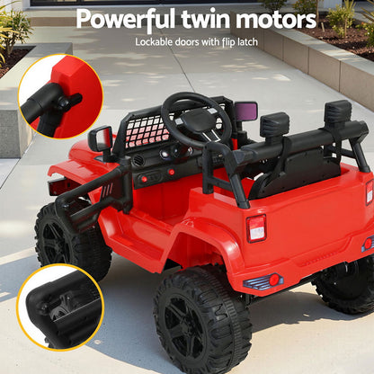 Rigo Kids Electric Ride On Car Jeep Toy Cars Remote 12V Red-Ride on Toys - Cars-PEROZ Accessories