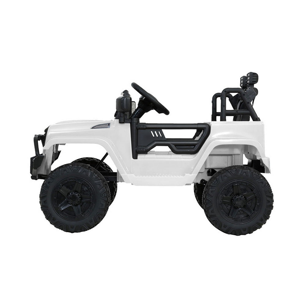 Rigo Kids Electric Ride On Car Jeep Toy Cars Remote 12V White-Ride on Toys - Cars-PEROZ Accessories