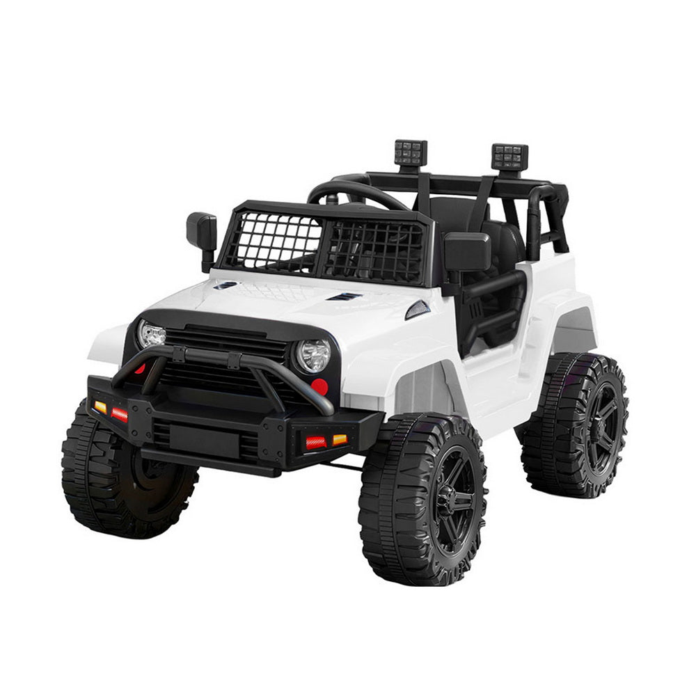 Rigo Kids Electric Ride On Car Jeep Toy Cars Remote 12V White-Ride on Toys - Cars-PEROZ Accessories