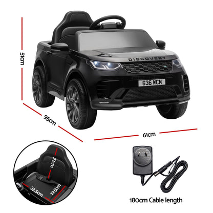 Land Rover Ride On Car Kids SUV 12V Kids Electric Car Remote Control Black-Baby &amp; Kids > Ride On Cars, Go-karts &amp; Bikes > Ride On Cars-PEROZ Accessories