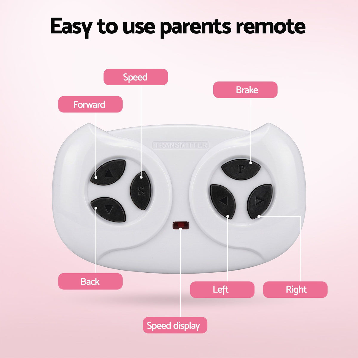 Land Rover Ride On Car Kids SUV 12V Kids Electric Car Remote Control Pink-Baby &amp; Kids > Ride On Cars, Go-karts &amp; Bikes > Ride On Cars-PEROZ Accessories