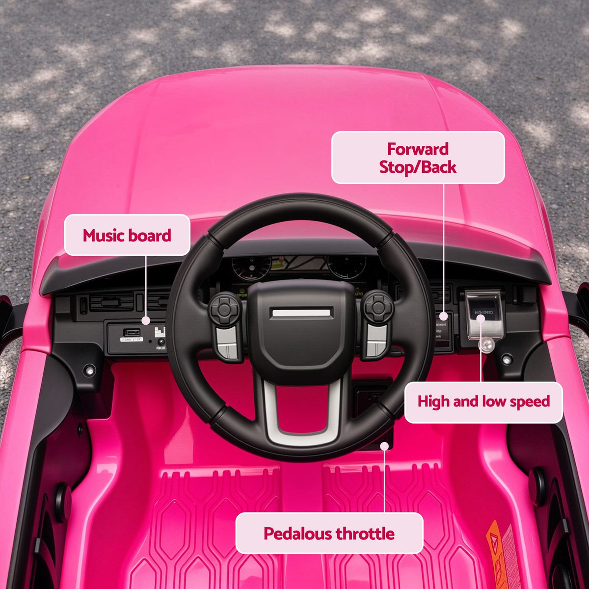Land Rover Ride On Car Kids SUV 12V Kids Electric Car Remote Control Pink-Baby &amp; Kids > Ride On Cars, Go-karts &amp; Bikes > Ride On Cars-PEROZ Accessories