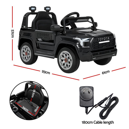 Toyota Ride On Car Kids SUV 12V Remote Control Sequoia TRD Pro Black-Baby &amp; Kids > Ride On Cars, Go-karts &amp; Bikes > Ride On Cars-PEROZ Accessories