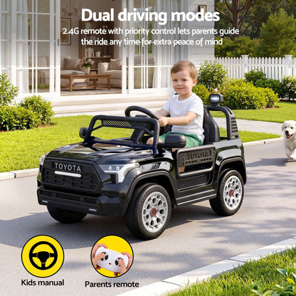 Toyota Ride On Car Kids SUV 12V Remote Control Sequoia TRD Pro Black-Baby &amp; Kids > Ride On Cars, Go-karts &amp; Bikes > Ride On Cars-PEROZ Accessories