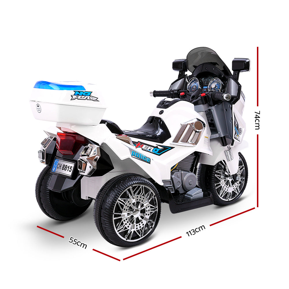 Rigo Kids Ride On Motorbike Motorcycle Car White-Ride on Toys - Motorbikes-PEROZ Accessories