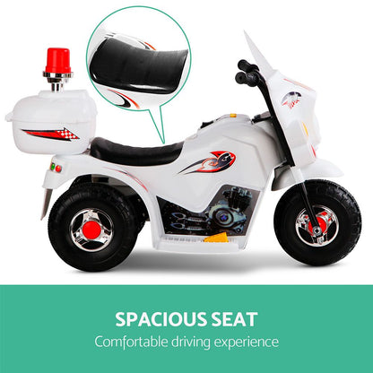 Rigo Kids Ride On Motorbike Motorcycle Car Toys White-Ride on Toys - Motorbikes-PEROZ Accessories