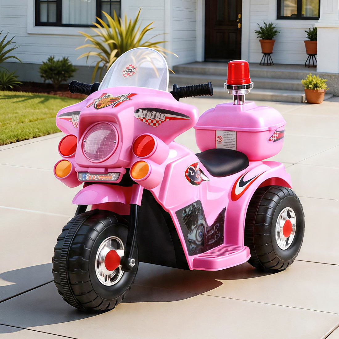 Rigo Kids Ride On Motorbike Motorcycle Car Pink-Ride on Toys - Motorbikes-PEROZ Accessories