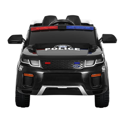 Electric Ride On Car Rigo Kids Patrol Police Ride On Cars Horn Music Remote Black-Ride on Toys - Cars-PEROZ Accessories