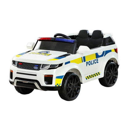 Rigo Kids Electric Ride On Patrol Police Car Horn Music Remote White-Ride on Toys - Cars-PEROZ Accessories