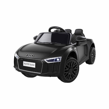 Kids Ride On Car Audi R8 Licensed Sports Electric Toy Cars Black-Ride on Toys - Cars-PEROZ Accessories