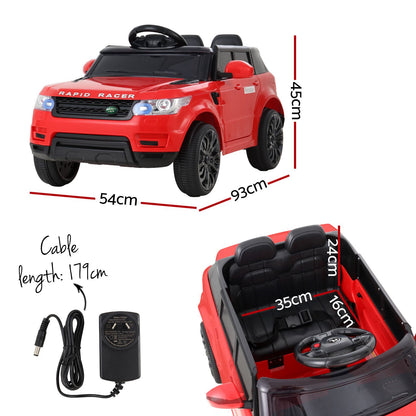 Rigo Kids Electric Ride On Car SUV Range Rover-inspired Cars Remote 12V Red-Ride on Toys - Cars-PEROZ Accessories