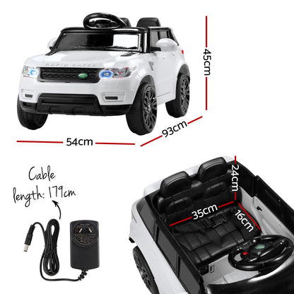 Rigo Kids Electric Ride On Car SUV Range Rover-inspired Cars Remote 12V White-Ride on Toys - Cars-PEROZ Accessories