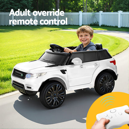 Rigo Kids Electric Ride On Car SUV Range Rover-inspired Cars Remote 12V White-Ride on Toys - Cars-PEROZ Accessories