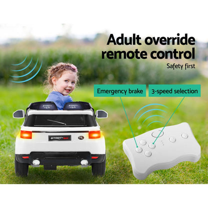 Rigo Kids Electric Ride On Car SUV Range Rover-inspired Cars Remote 12V White-Ride on Toys - Cars-PEROZ Accessories