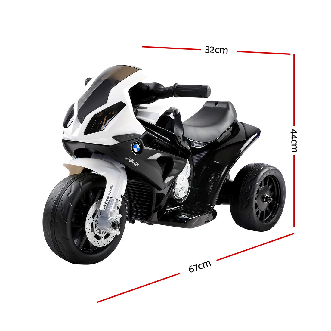 Kids Ride On Car Electric Ride On Cars Motorcycle Motorbike BMW Licensed S1000RR Black-Ride on Toys - Motorbikes-PEROZ Accessories