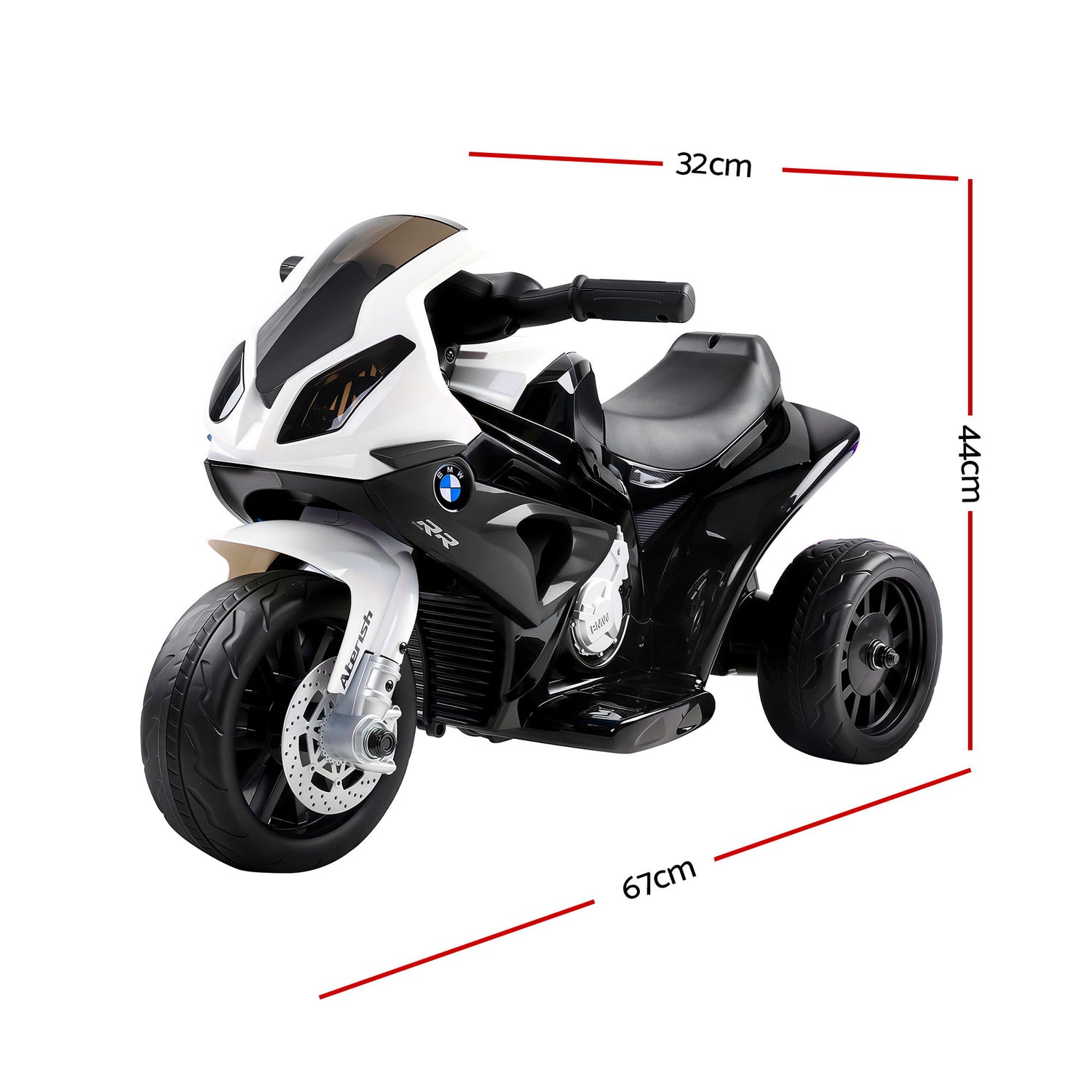 Kids Ride On Car Electric Ride On Cars Motorcycle Motorbike BMW Licensed S1000RR Black-Ride on Toys - Motorbikes-PEROZ Accessories