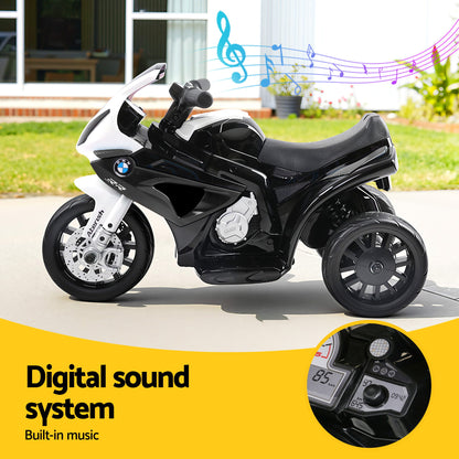Kids Ride On Car Electric Ride On Cars Motorcycle Motorbike BMW Licensed S1000RR Black-Ride on Toys - Motorbikes-PEROZ Accessories