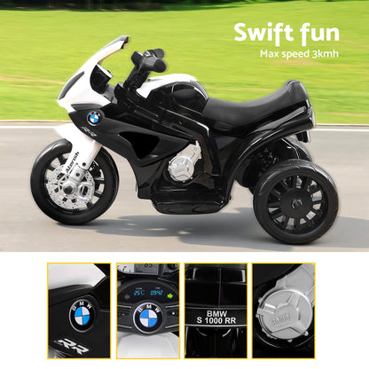 Kids Ride On Car Electric Ride On Cars Motorcycle Motorbike BMW Licensed S1000RR Black-Ride on Toys - Motorbikes-PEROZ Accessories