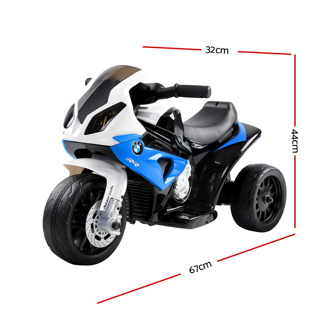 Kids Electric Ride On Car Police Motorcycle Motorbike BMW Licensed S1000RR Blue-Ride on Toys - Motorbikes-PEROZ Accessories