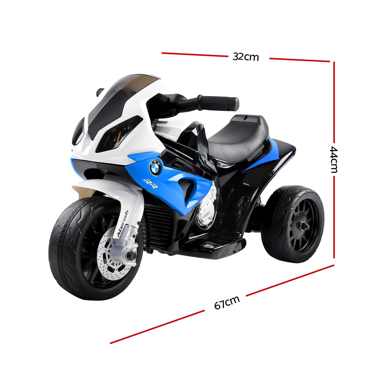 Kids Electric Ride On Car Police Motorcycle Motorbike BMW Licensed S1000RR Blue-Ride on Toys - Motorbikes-PEROZ Accessories