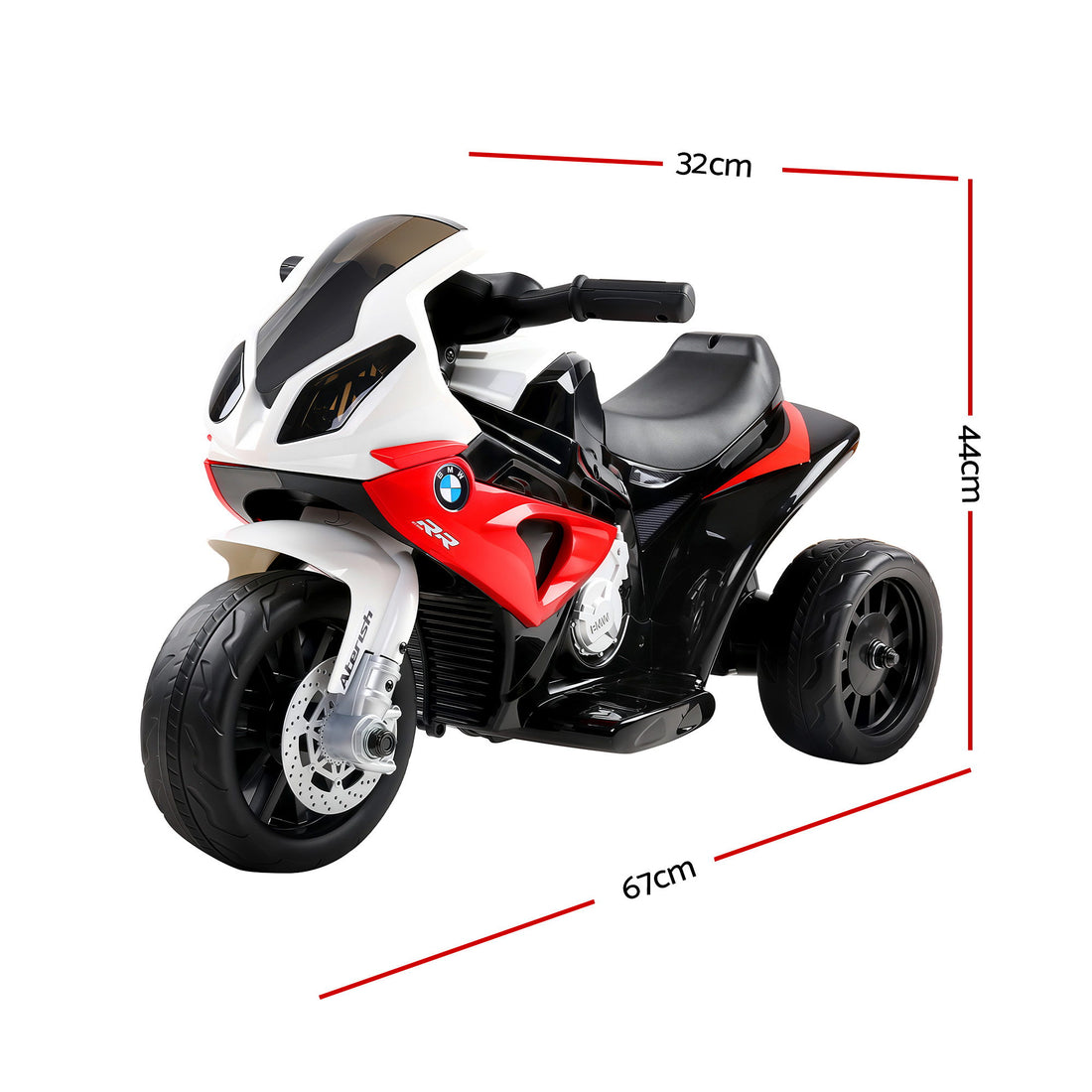Kids Electric Ride On Car Police Motorcycle Motorbike BMW Licensed S1000RR Red-Ride on Toys - Motorbikes-PEROZ Accessories