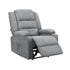 Oikiture Recliner Chair Padded Lounge With Side Pocket Polyester Grey-Recliner Chair-PEROZ Accessories