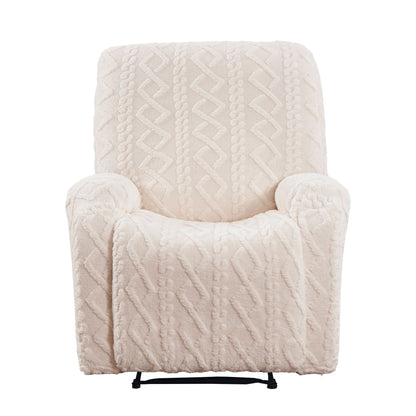 Artiss Recliner Chair Covers with Storage Side Pockets Beige-Furniture > Bar Stools &amp; Chairs > Arm Chairs &amp; Recliners-PEROZ Accessories