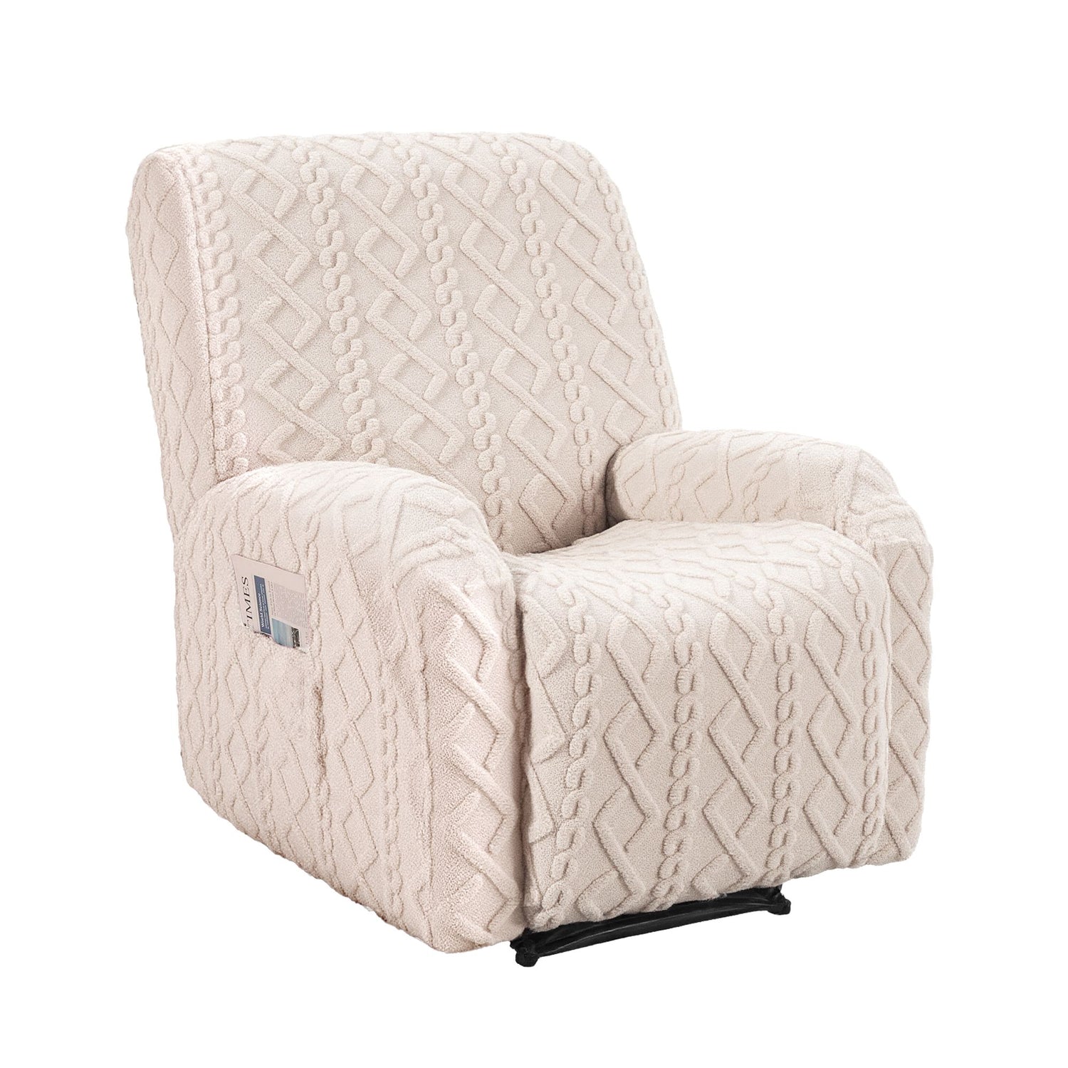 Artiss Recliner Chair Covers with Storage Side Pockets Beige-Furniture > Bar Stools &amp; Chairs > Arm Chairs &amp; Recliners-PEROZ Accessories