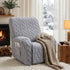 Artiss Recliner Chair Covers with Storage Side Pockets Grey-Furniture > Bar Stools & Chairs > Arm Chairs & Recliners-PEROZ Accessories