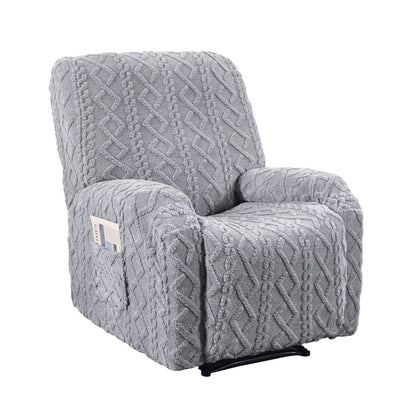 Artiss Recliner Chair Covers with Storage Side Pockets Grey-Furniture > Bar Stools &amp; Chairs > Arm Chairs &amp; Recliners-PEROZ Accessories