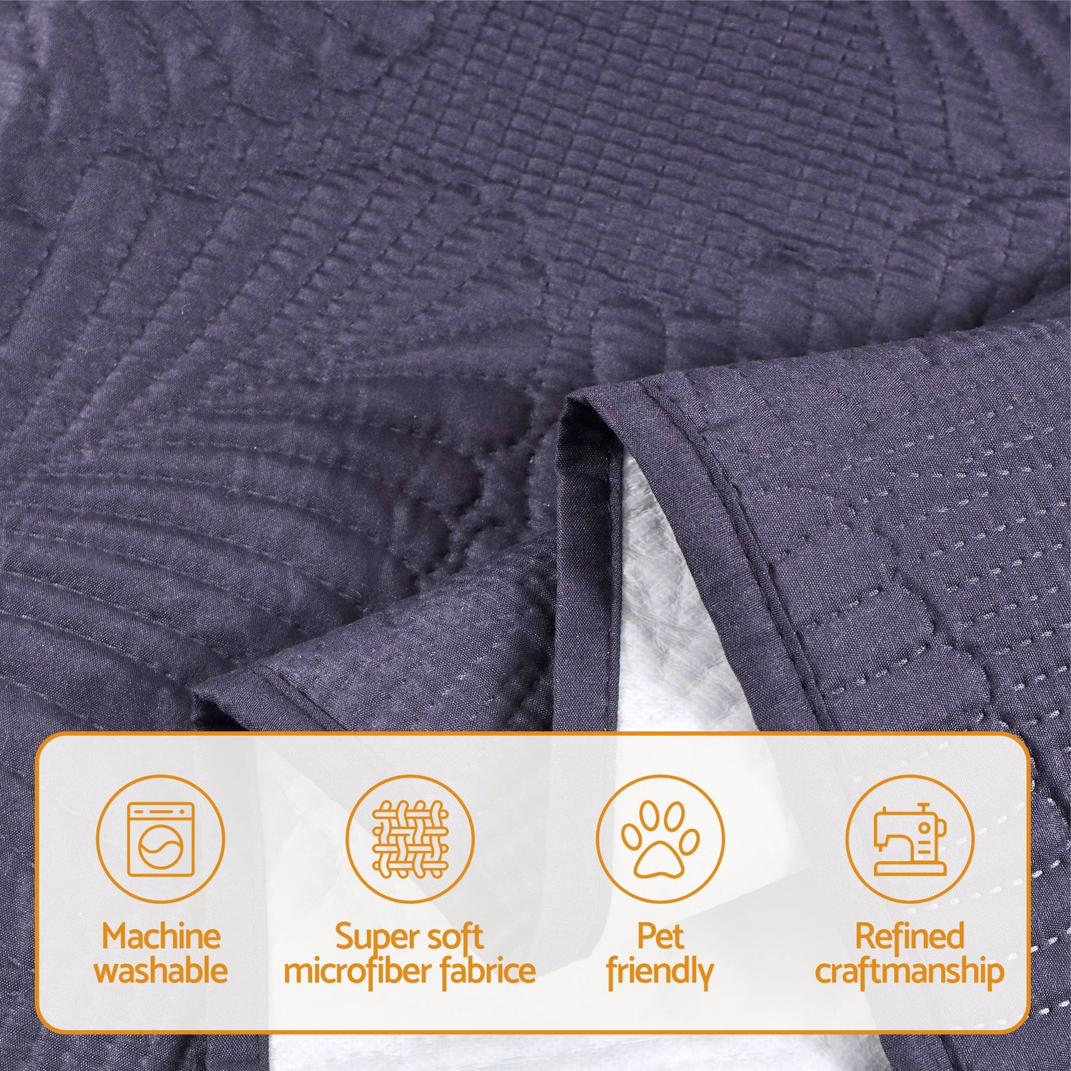Artiss Quilted Recliner Chair Covers 100% Waterproof Recliner Slipcovers Grey-Furniture > Bar Stools &amp; Chairs > Arm Chairs &amp; Recliners-PEROZ Accessories